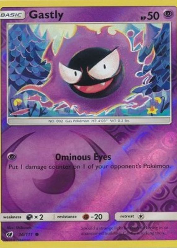 2017 Sun & Moon: Crimson Invasion #036/111 Reverse Holo