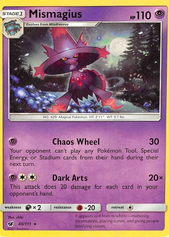 2017 Sun & Moon: Crimson Invasion #040/111 Reverse Holo