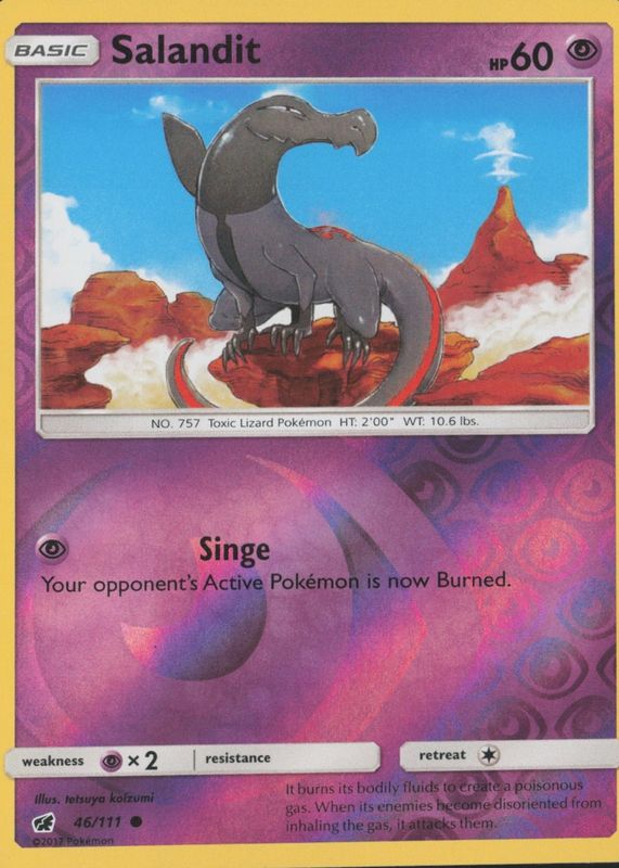 2017 Sun & Moon: Crimson Invasion #046/111 Reverse Holo