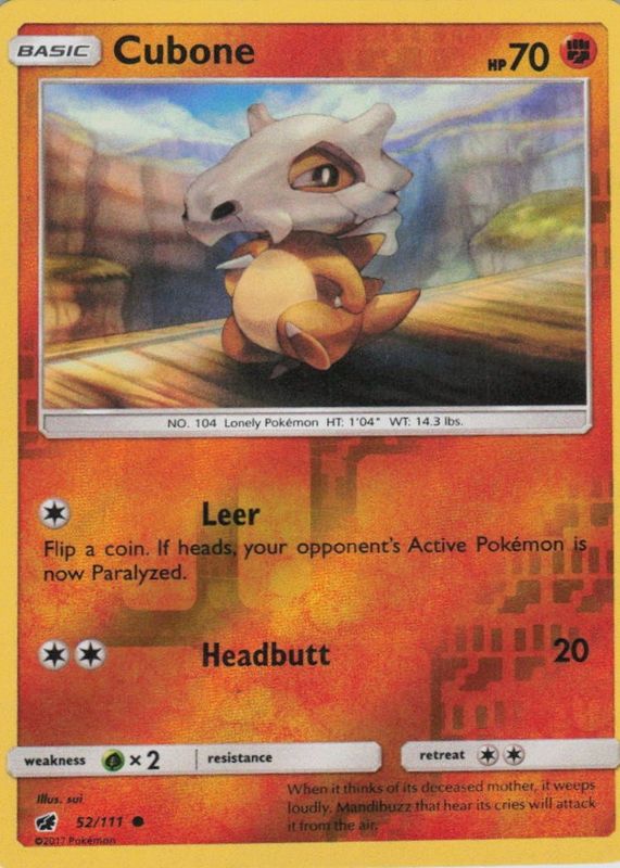 2017 Sun & Moon: Crimson Invasion #052/111 Reverse Holo