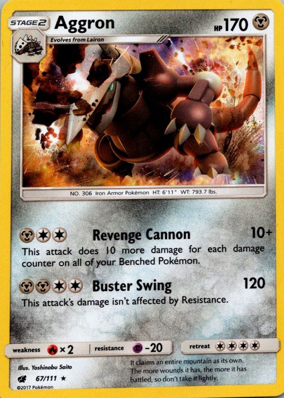 pokemon card aggron Pokemon HeartGold & Soulsilver Triumphant Rare Holo Aggron #1