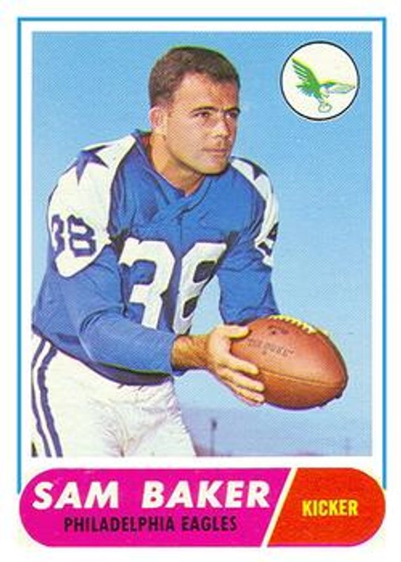 Sam Baker 1968 Topps #32 Base RAW
