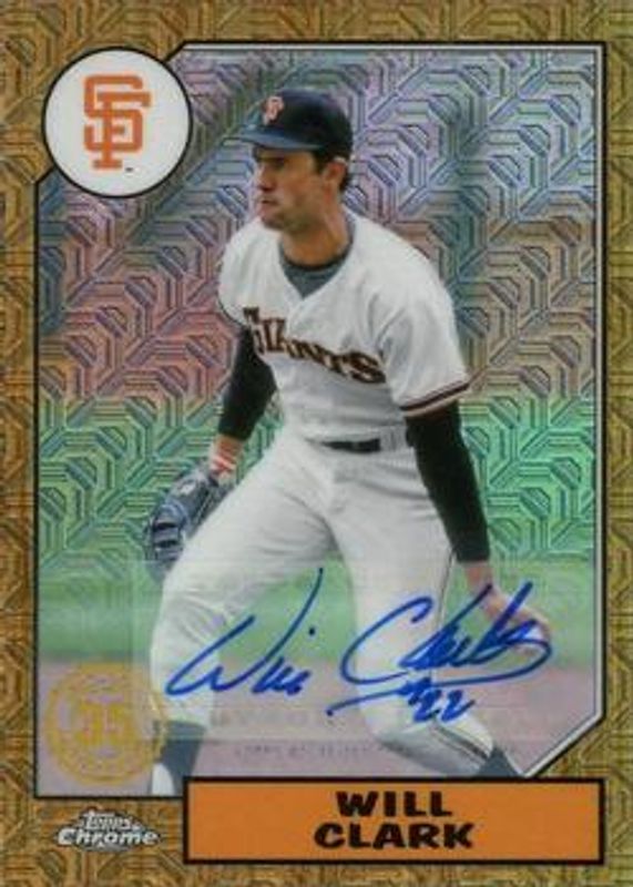 2022 Topps #T87C-91 1987 Topps Baseball 35th Anniversary Chrome Autographs Series One - Orange /10
