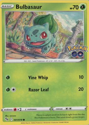 2022 Sword & Shield: Pokemon GO #01/78 Base