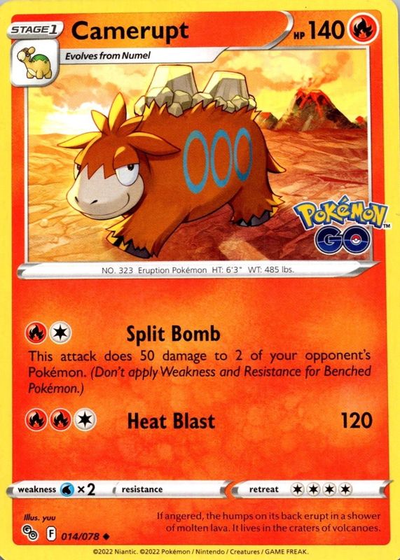 2022 Sword & Shield: Pokemon GO #14/78 Base