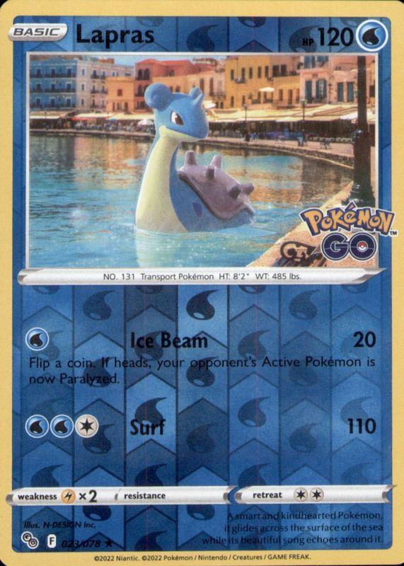 Lapras 2022 Sword & Shield: Pokemon GO #23/78 Reverse Holo Price Guide -  Sports Card Investor