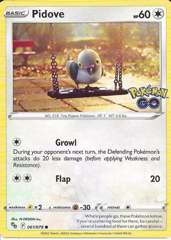 2022 Sword & Shield: Pokemon GO #61/78 Base