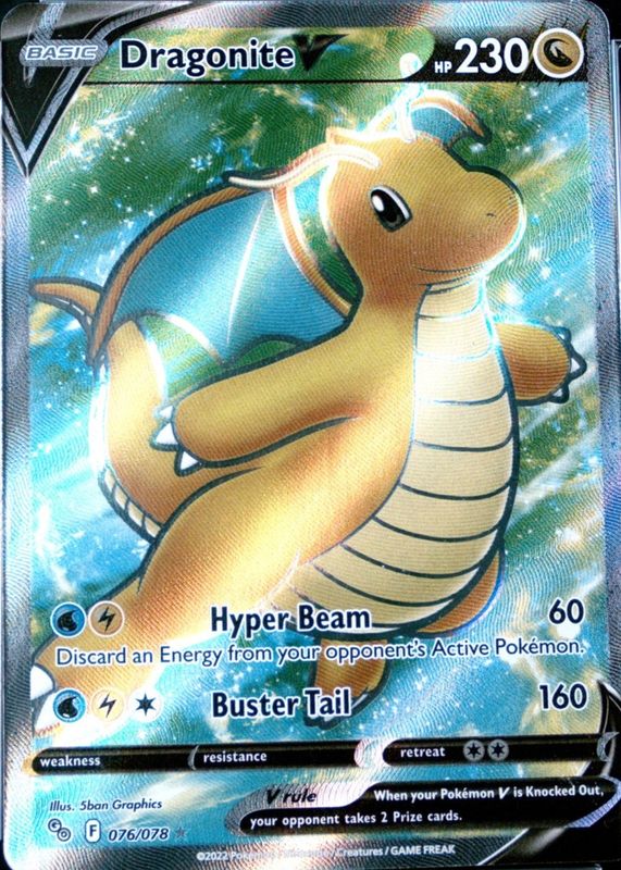 pokemon go dragonite v card & Vstar 050/078 - Colorless Retreat Cost Pokemon Promo Dragonite V Swsh235