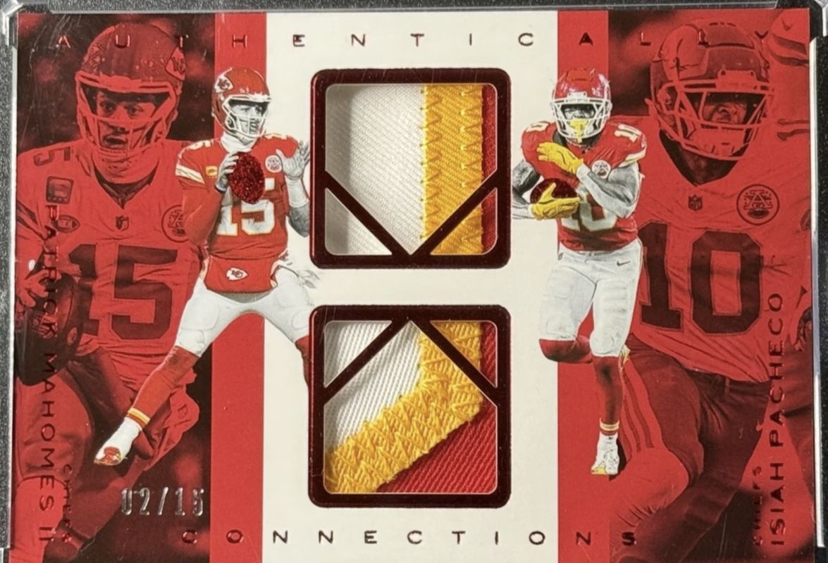 2025 Panini Authentically Mahomes #CON-6 Connections - Prime /15