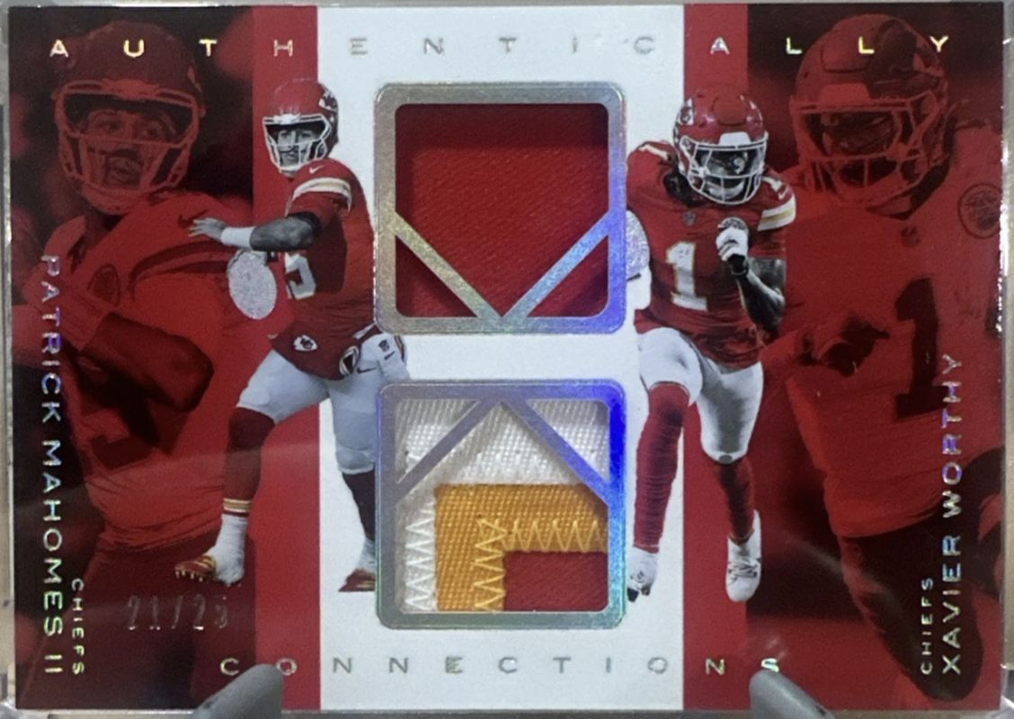 2025 Panini Authentically Mahomes #CON-2 Connections - Jersey /25