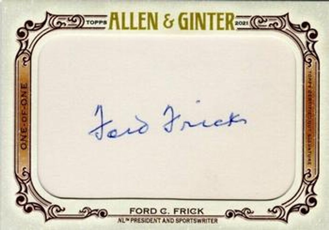 2021 Topps Allen & Ginter #CS-FF Cut Signatures /1