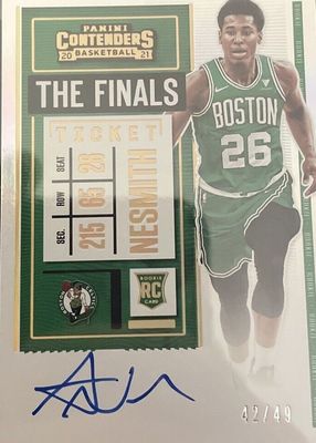 2020 Contenders #101 Rookie Ticket Auto Variation - Finals Ticket /49 (Facing Forward)