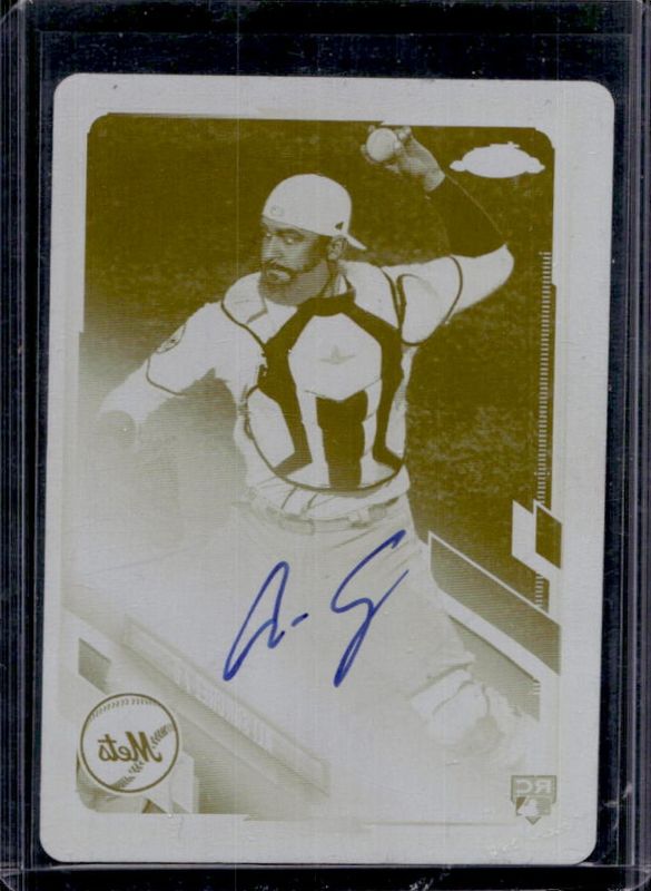 2021 Topps Chrome #RA-ALS Rookie Autographs - Printing Plate Yellow /1