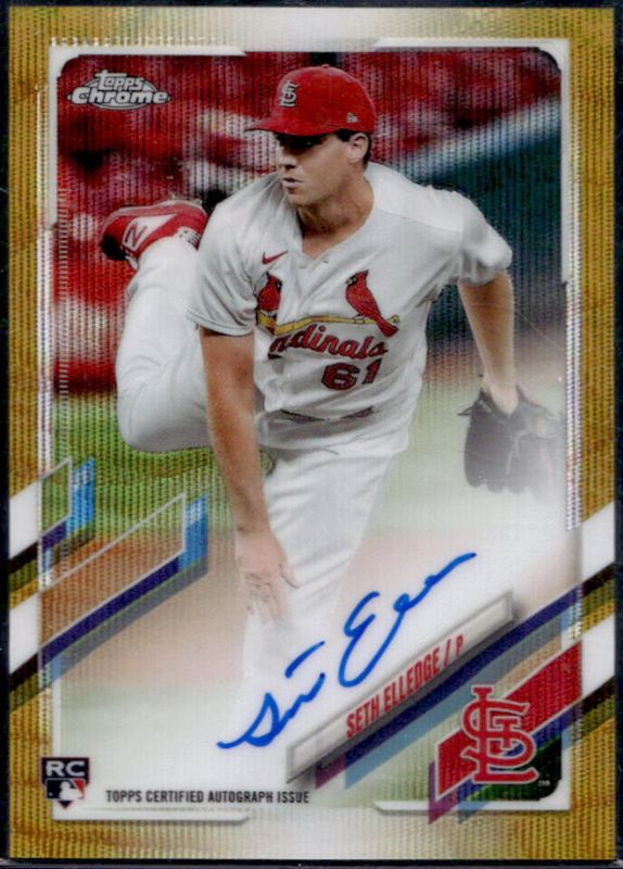 2021 Topps Chrome #RA-SEL Rookie Auto - Gold Wave Refractor /50