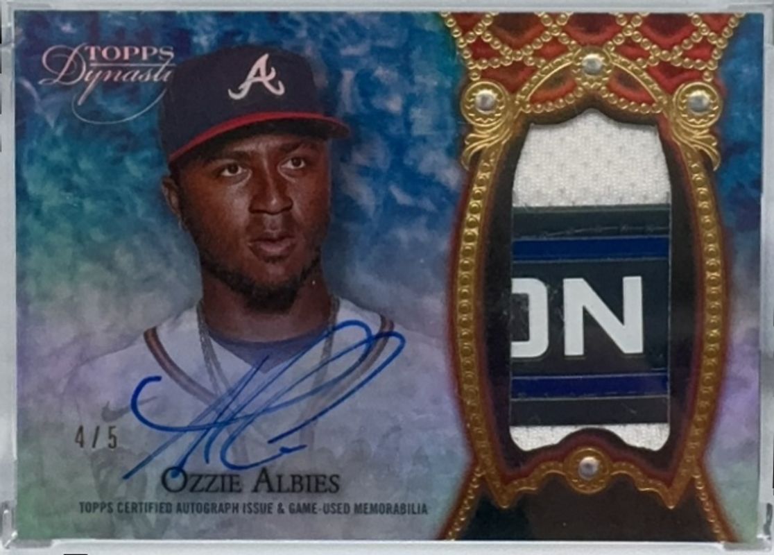 Ozzie Albies 2022 Topps Dynasty #DAP-OA3 Black /5 RAW