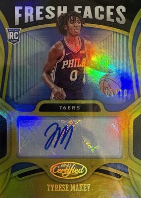 2020 Certified #FS-MAX Fresh Faces Signatures - Gold /10