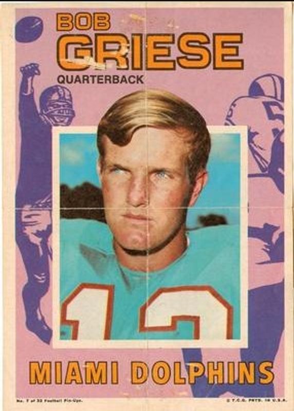 Bob Griese 1971 Topps #7 Posters RAW