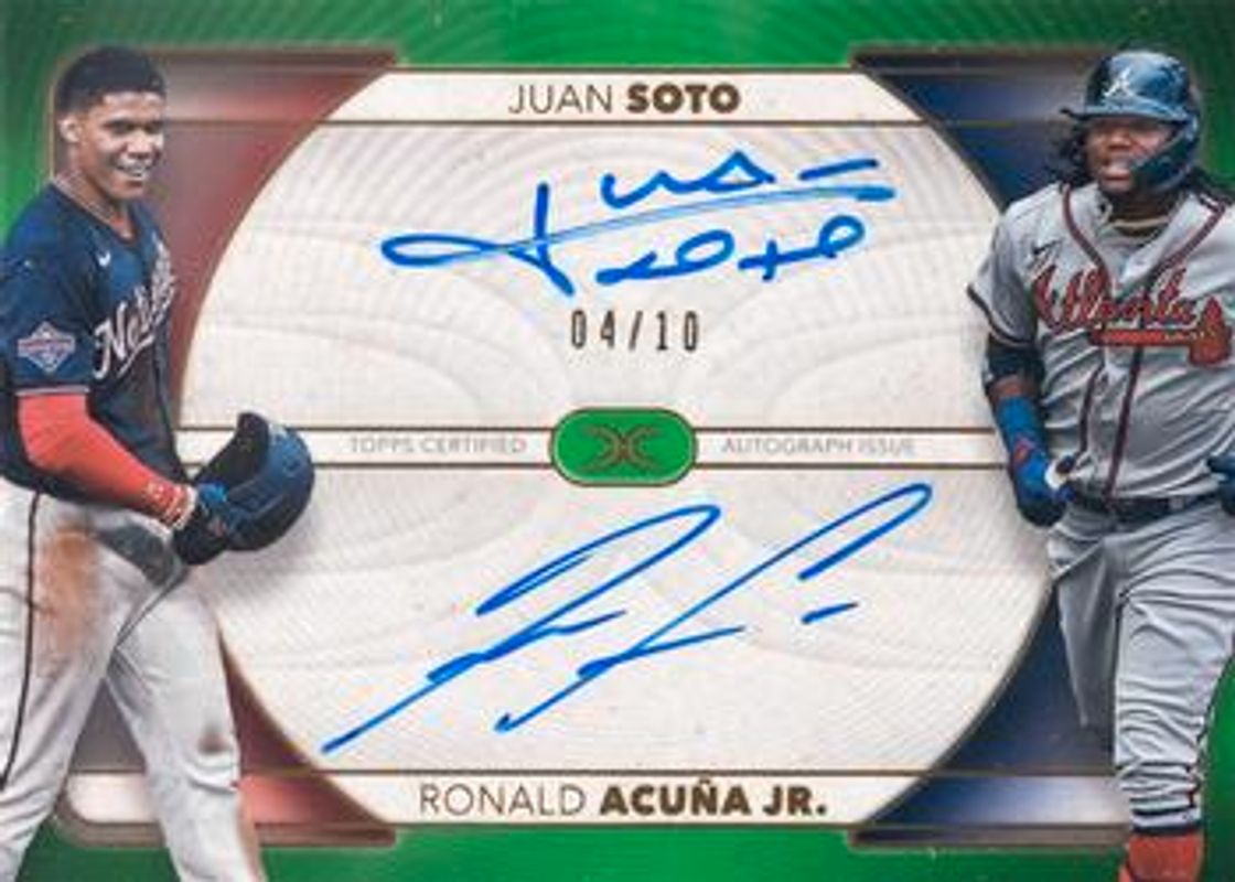 2021 Topps Definitive Collection #DAC-SA Dual Autographs Collection Green /10