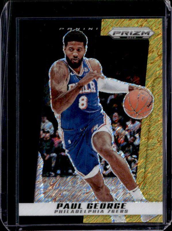 Paul George 2024 Prizm Deca #110 FOTL Gold Shimmer /8 RAW