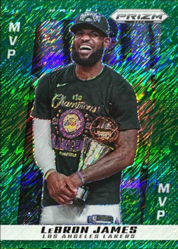 LeBron James 2024 Prizm Deca #286 FOTL Green Shimmer /12 RAW