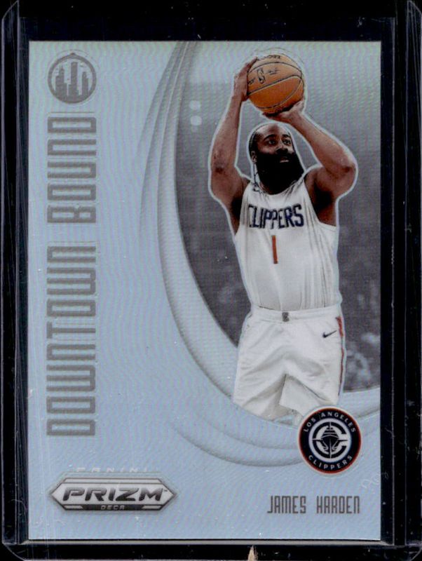 James Harden 2024 Prizm Deca #7 Downtown Bound - Silver RAW