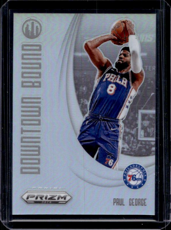 Paul George 2024 Prizm Deca #6 Downtown Bound - Silver RAW