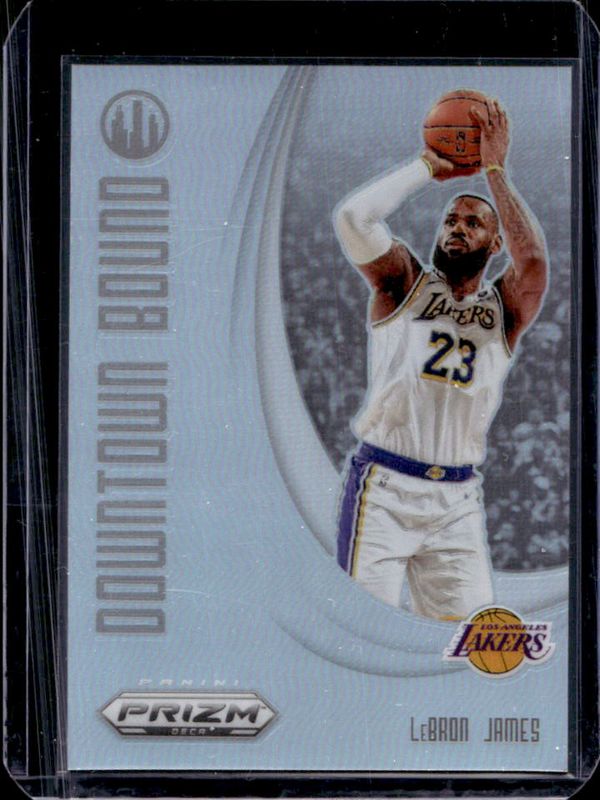 LeBron James 2024 Prizm Deca #10 Downtown Bound - Silver RAW