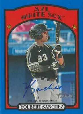 2021 Topps Heritage Minor League #ROA-YSA Real One Autographs - Black Blue /25