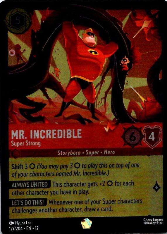 Mr. Incredible - Super Strong Disney Lorcana Cards Price Guide