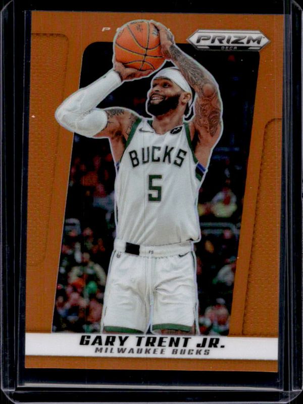 Gary Trent Jr. 2024 Prizm Deca #172 Orange /49 RAW