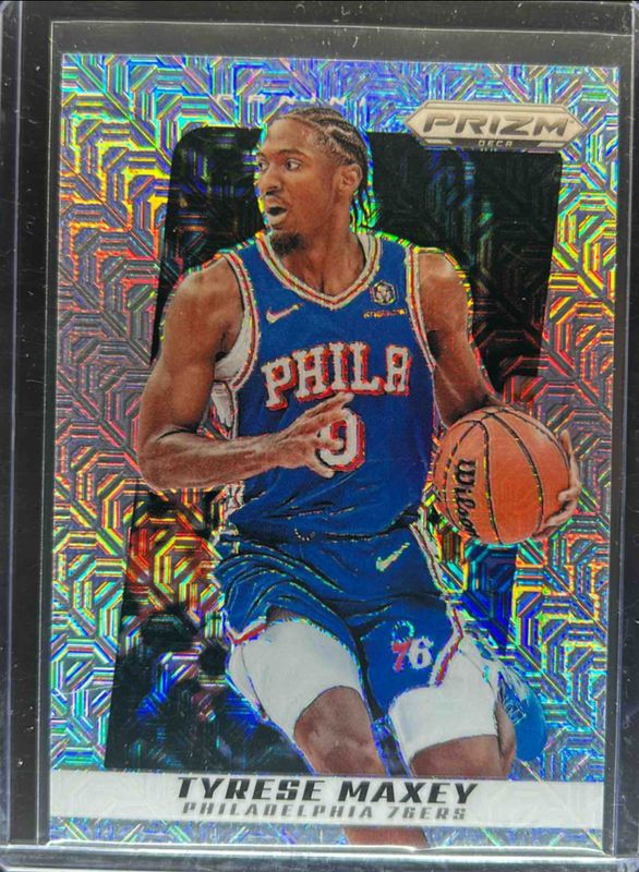 Tyrese Maxey 2024 Prizm Deca #193 Mojo /25 RAW