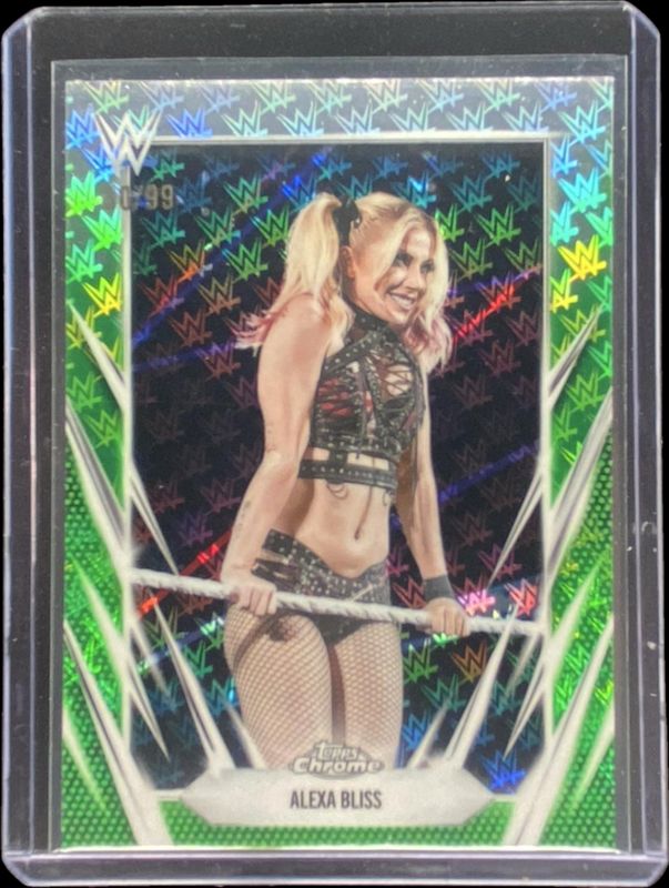 2026 Topps Chrome WWE Logofractor #64 Green Refractor /99