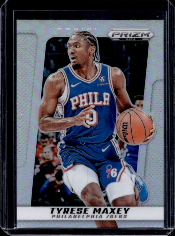 Tyrese Maxey 2024 Prizm Deca #193 Silver RAW