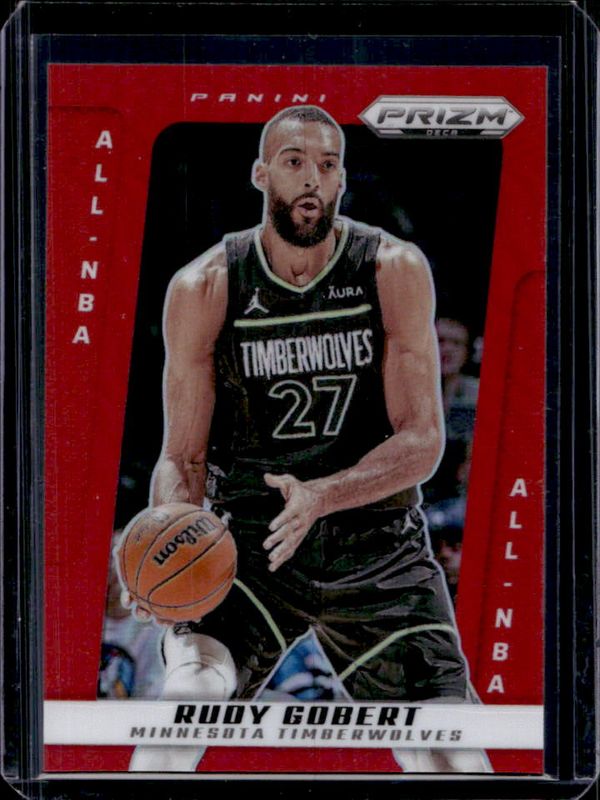 Rudy Gobert 2024 Prizm Deca #283 Red /199 RAW