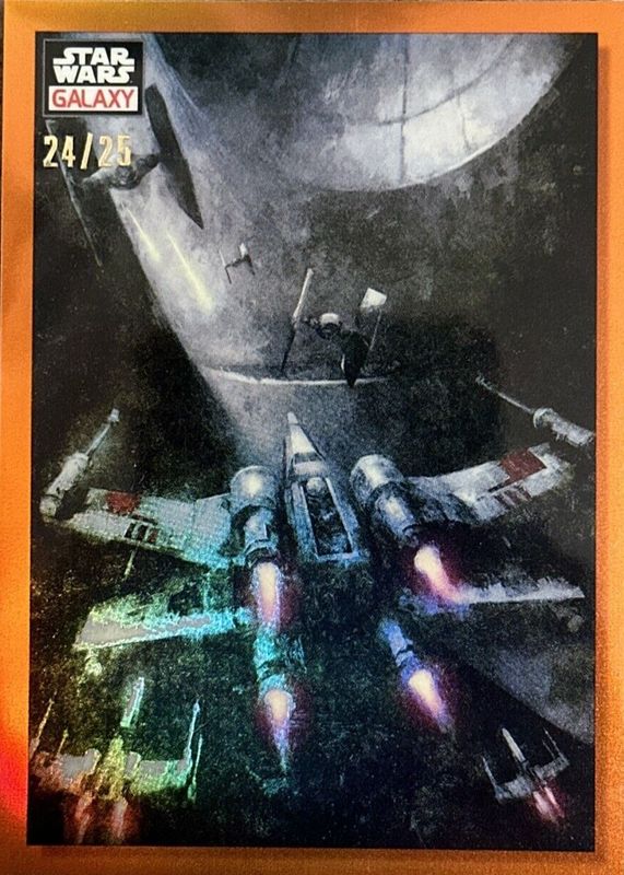Battle of Yavin 2023 Topps Chrome Star Wars Galaxy #75 Orange Refractor /25 RAW