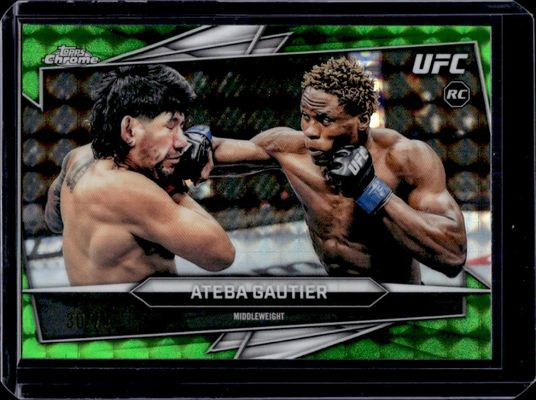2026 Topps Chrome UFC #7 Green Geometric Refractor /75