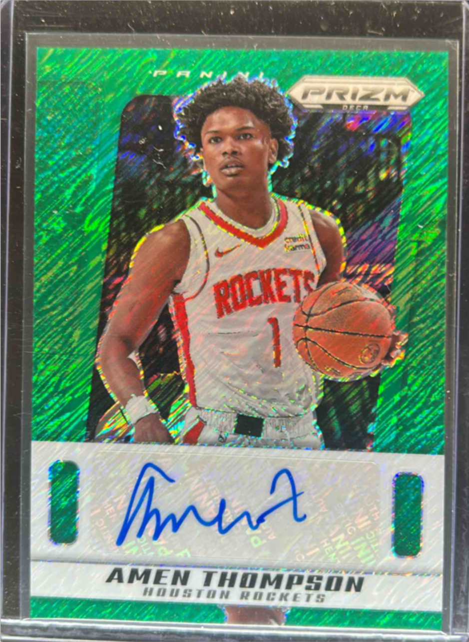 Amen Thompson 2024 Prizm Deca #PDS-AME Signatures - Green Shimmer