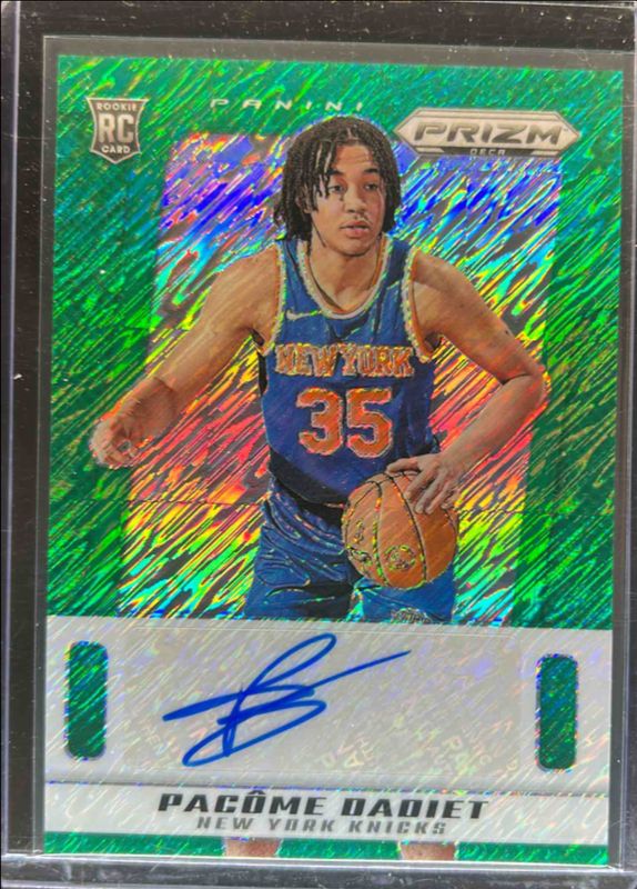 Pacome Dadiet 2024 Prizm Deca #PDS-PAC Signatures - Green Shimmer /15 Rookie RAW