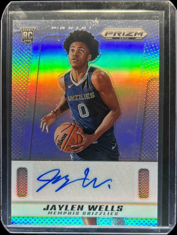 Jaylen Wells 2024 Prizm Deca #PDS-WEL Signatures - Silver Rookie RAW