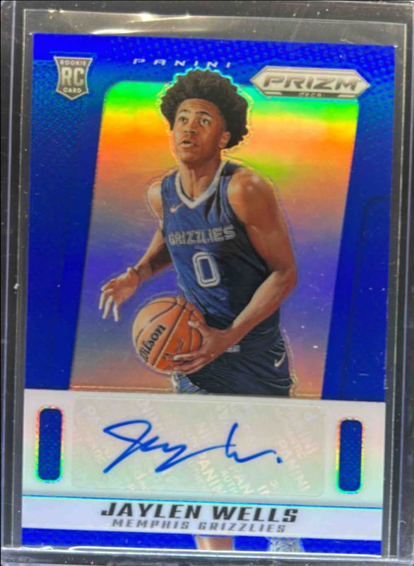 Jaylen Wells 2024 Prizm Deca #PDS-WEL Signatures - Blue /49 Rookie RAW