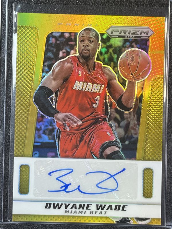 Dwyane Wade 2024 Prizm Deca #PDS-WAD Signatures - Gold /10 RAW
