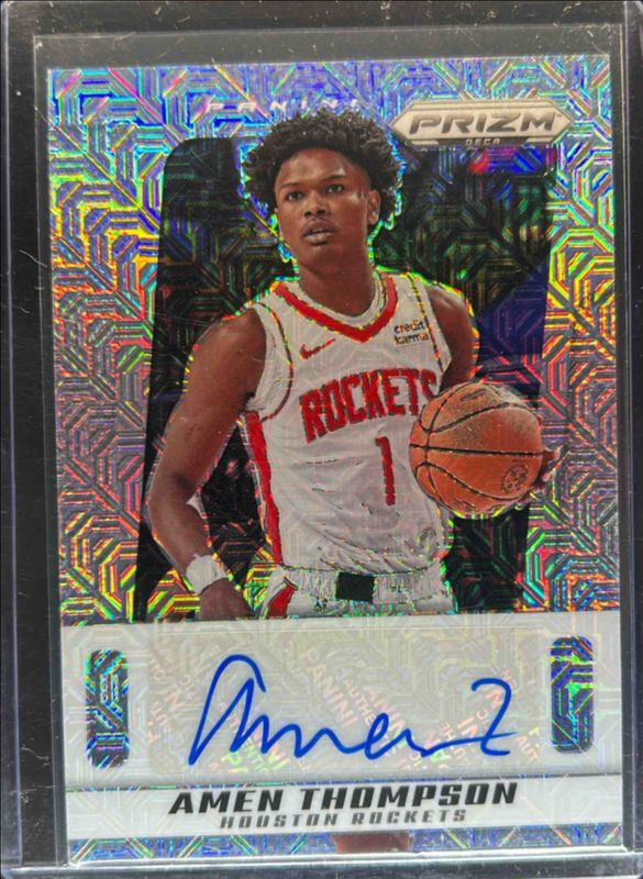 Amen Thompson 2024 Prizm Deca #PDS-AME Signatures - Mojo /25 RAW