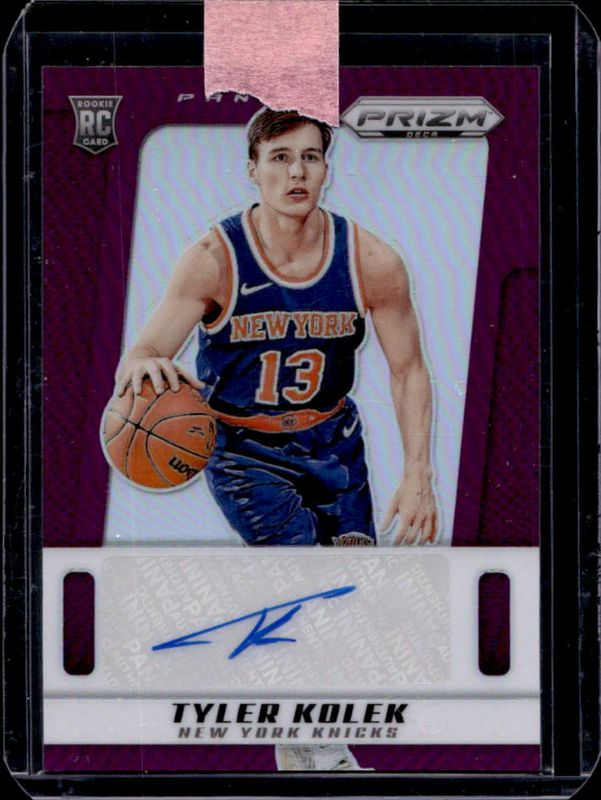 Tyler Kolek 2024 Prizm Deca #PDS-KOL Signatures - Purple /75 Rookie RAW