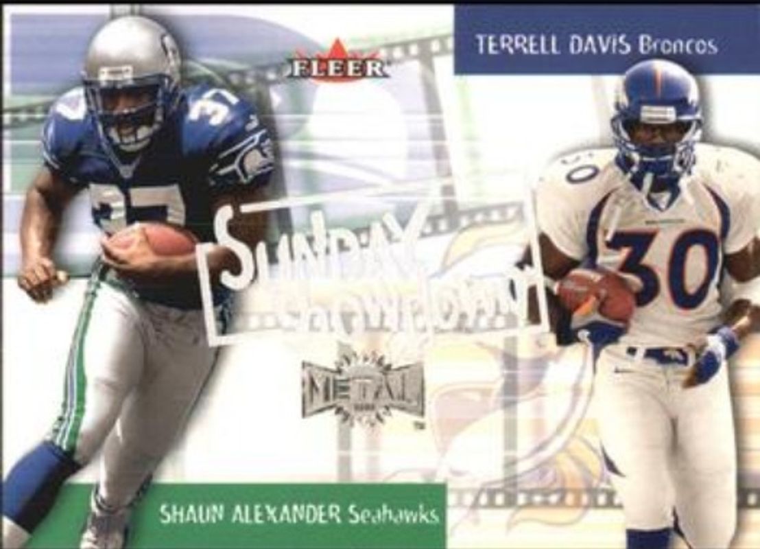 Terrell Davis 2000 Metal #11-SS Sunday Showdown RAW