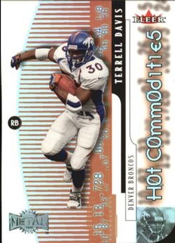Terrell Davis 2000 Metal #3-HC Hot Commodities RAW