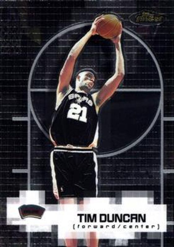 Tim Duncan 2000 Topps Finest #100 Base RAW
