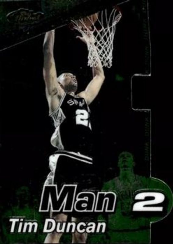Tim Duncan 2000 Topps Finest #MTM/1A Man to Man RAW