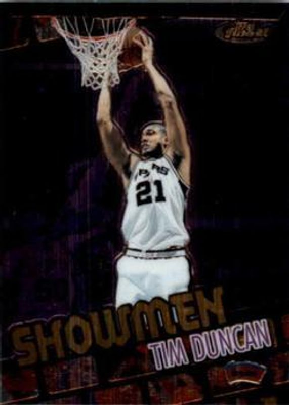 Tim Duncan 2000 Topps Finest #S3 Showmen RAW