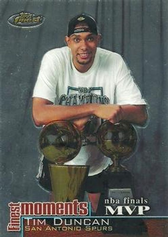 Tim Duncan 2000 Topps Finest #FM-TD Finest Moments /1000 RAW