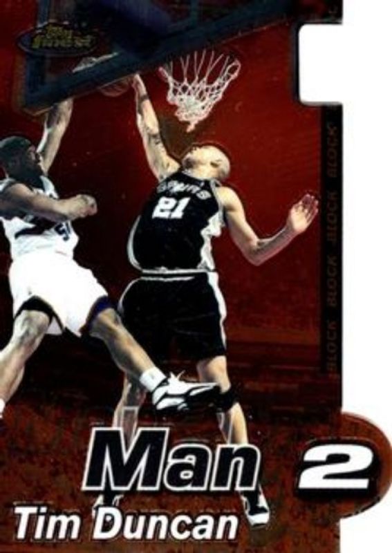 Tim Duncan 2000 Topps Finest #MTM/4A Man to Man RAW